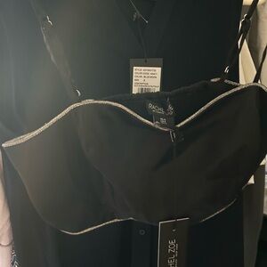 Rachel Zoe Black Bralette with Silver Accents